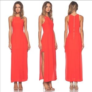 MINKPINK coral maxi dress